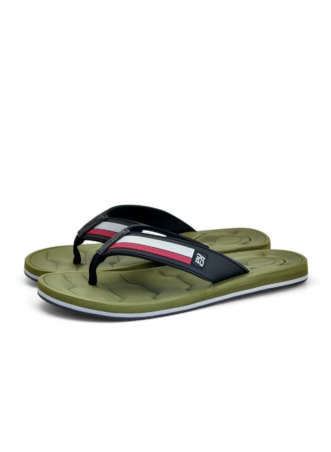 Puca Slippers For Men Strong Grip and Comfortable slippers Stylish Men's Slippers Clad Olive - Image 2